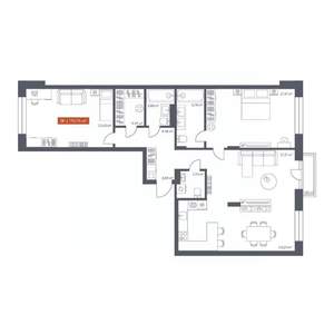 3-к квартира, вторичка, 114м2, 5/10 этаж