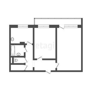 2-к квартира, вторичка, 54м2, 2/9 этаж
