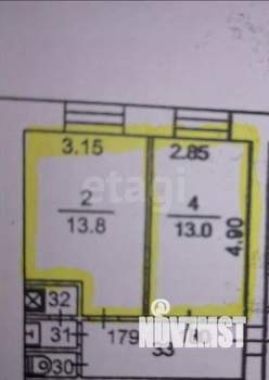 2-к квартира, вторичка, 37м2, 5/9 этаж