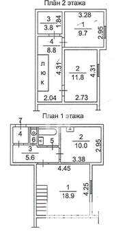 3-к квартира, вторичка, 74м2, 1/2 этаж