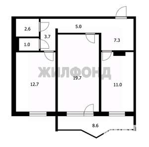 2-к квартира, вторичка, 63м2, 5/10 этаж