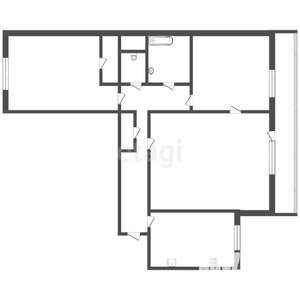 3-к квартира, вторичка, 61м2, 9/10 этаж