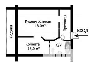 1-к квартира, вторичка, 39м2, 7/10 этаж