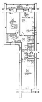 3-к квартира, строящийся дом, 79м2, 9/9 этаж