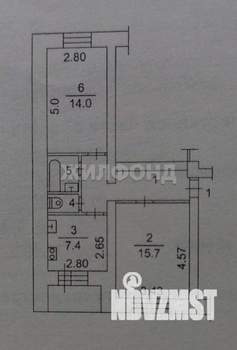 2-к квартира, вторичка, 49м2, 1/5 этаж