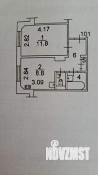 1-к квартира, вторичка, 30м2, 1/9 этаж