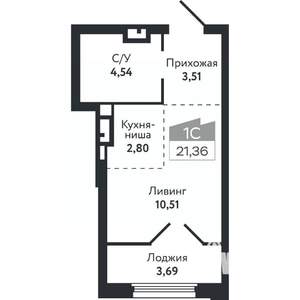 Студия квартира, вторичка, 21м2, 9/26 этаж