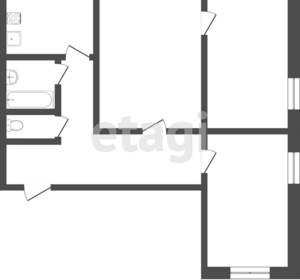 3-к квартира, вторичка, 67м2, 2/2 этаж