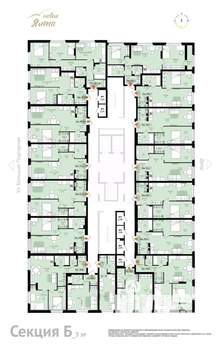 2-к квартира, вторичка, 51м2, 3/16 этаж