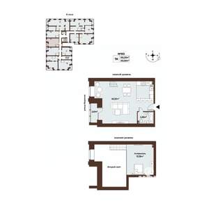 1-к квартира, строящийся дом, 70м2, 8/8 этаж