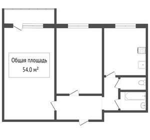 2-к квартира, вторичка, 54м2, 5/9 этаж