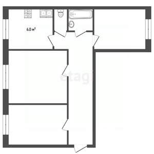 4-к квартира, вторичка, 74м2, 8/9 этаж