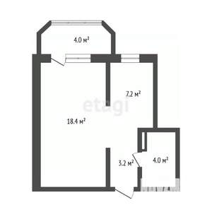 1-к квартира, вторичка, 33м2, 5/5 этаж