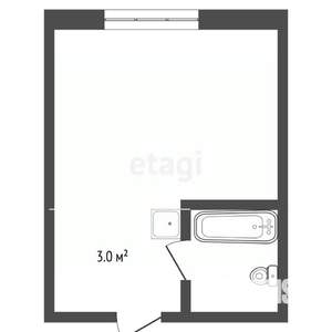 Студия квартира, вторичка, 18м2, 2/3 этаж