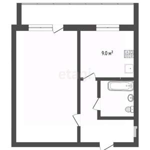 1-к квартира, вторичка, 39м2, 2/10 этаж