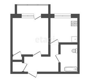 1-к квартира, вторичка, 30м2, 5/5 этаж