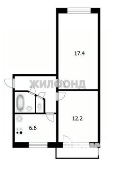 2-к квартира, вторичка, 44м2, 3/5 этаж