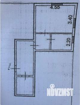 2-к квартира, вторичка, 41м2, 1/2 этаж