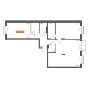 3-к квартира, вторичка, 115м2, 8/10 этаж