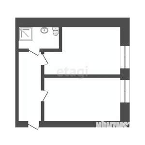 2-к квартира, вторичка, 30м2, 1/2 этаж