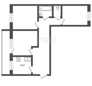 3-к квартира, вторичка, 65м2, 5/9 этаж