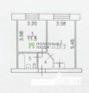 2-к квартира, вторичка, 34м2, 1/9 этаж