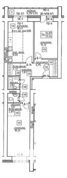 3-к квартира, строящийся дом, 80м2, 4/9 этаж