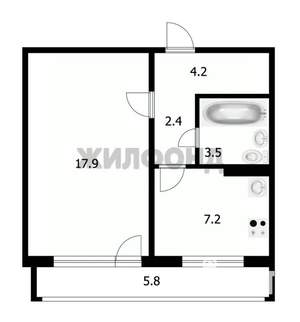 1-к квартира, вторичка, 35м2, 5/10 этаж