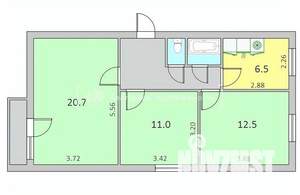 3-к квартира, вторичка, 60м2, 3/9 этаж