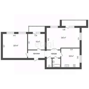3-к квартира, вторичка, 75м2, 5/9 этаж