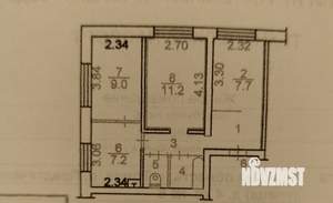 3-к квартира, вторичка, 47м2, 2/2 этаж