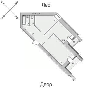 2-к квартира, строящийся дом, 51м2, 5/9 этаж