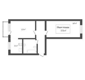 3-к квартира, вторичка, 60м2, 5/5 этаж