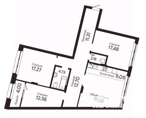 4-к квартира, вторичка, 108м2, 2/23 этаж