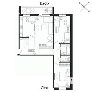 3-к квартира, вторичка, 84м2, 7/17 этаж