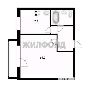 1-к квартира, вторичка, 31м2, 3/6 этаж