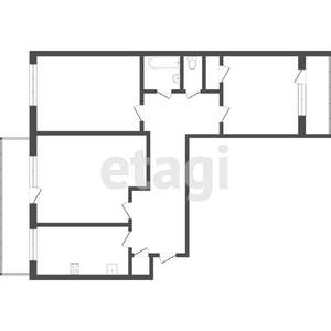 3-к квартира, вторичка, 65м2, 2/9 этаж