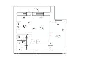 2-к квартира, вторичка, 49м2, 2/9 этаж