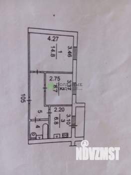 2-к квартира, вторичка, 41м2, 8/9 этаж