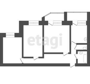 3-к квартира, вторичка, 59м2, 4/10 этаж