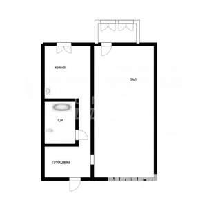 1-к квартира, вторичка, 33м2, 2/5 этаж