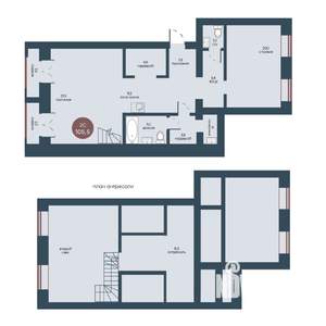 2-к квартира, вторичка, 106м2, 1/7 этаж