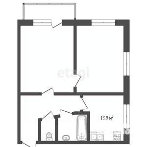 3-к квартира, вторичка, 61м2, 2/5 этаж