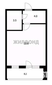 Студия квартира, вторичка, 30м2, 6/16 этаж
