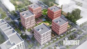 1-к квартира, строящийся дом, 36м2, 2/9 этаж