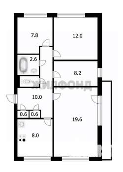 4-к квартира, вторичка, 70м2, 1/9 этаж