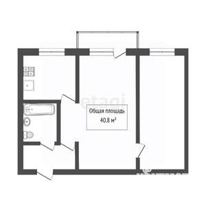 2-к квартира, вторичка, 41м2, 5/5 этаж
