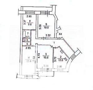 4-к квартира, вторичка, 100м2, 7/9 этаж