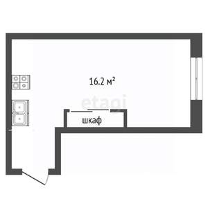 1-к квартира, вторичка, 16м2, 7/9 этаж