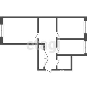 3-к квартира, вторичка, 45м2, 1/2 этаж